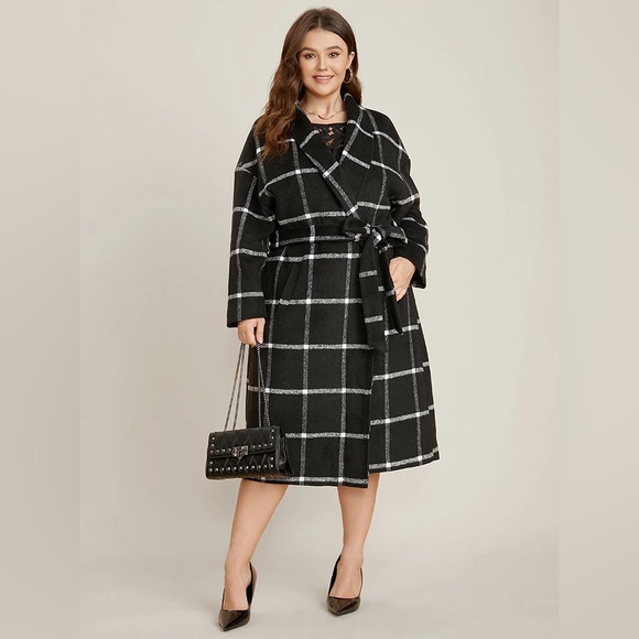 •new• BLOOMCHIC Plaid Coat - Picture 11 of 11